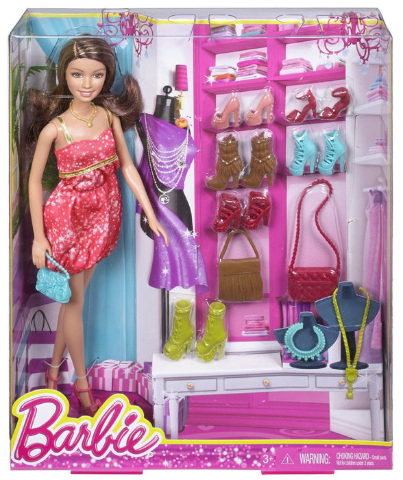 Barbie Shoe Closet with Doll