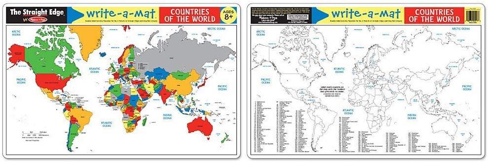 Countries of the World Write-A-Mat (Bundle of 6)