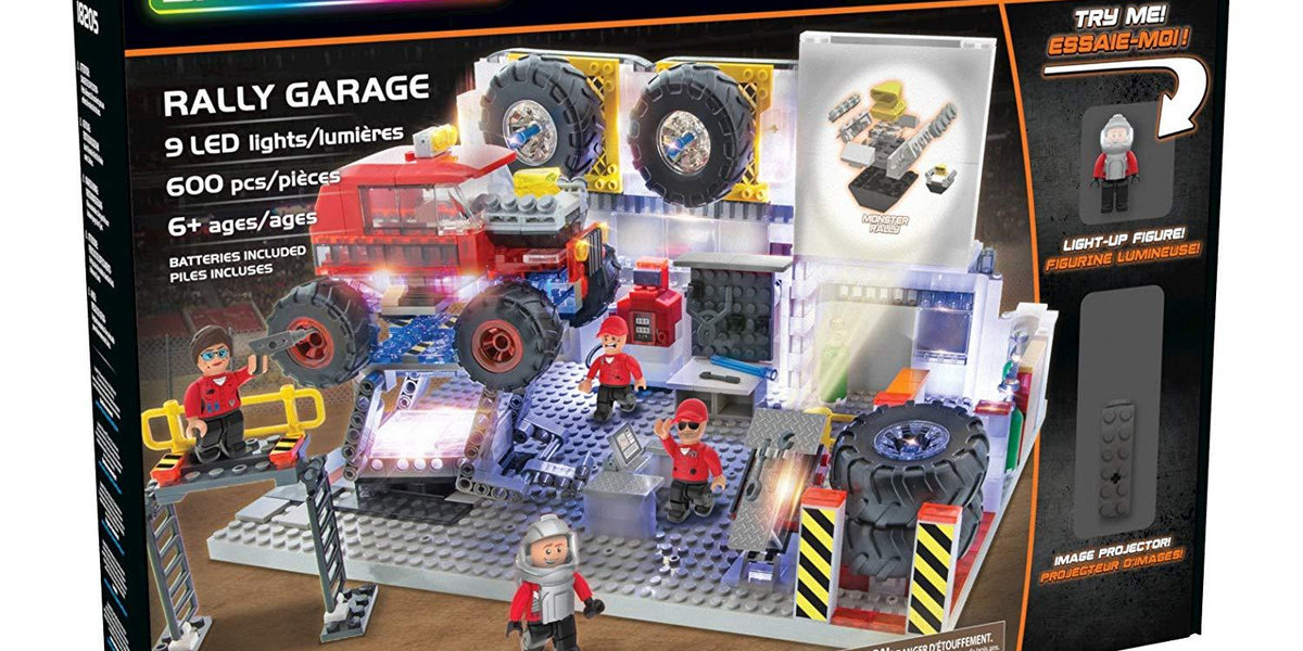 Laser Pegs - Rally Garage Brick Set — Adventure Hobbies & Toys