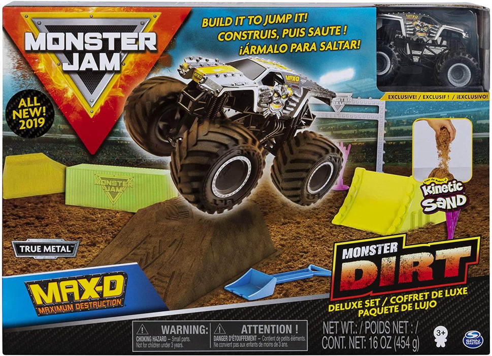 Monster Jams Kinetic Sand Construction Set, Jam Dirt Arena Set