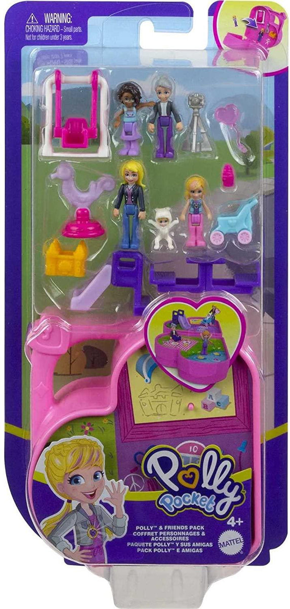 Polly Pocket Polly & Friends Pack Family Picnic Theme Heart-Shaped